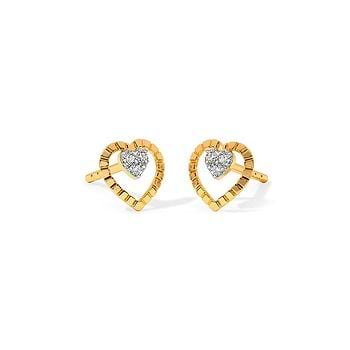 Hearts Entwined Diamond Stud Earrings