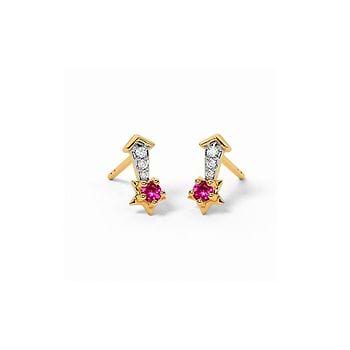 Star Drop Gemstone Stud Earrings