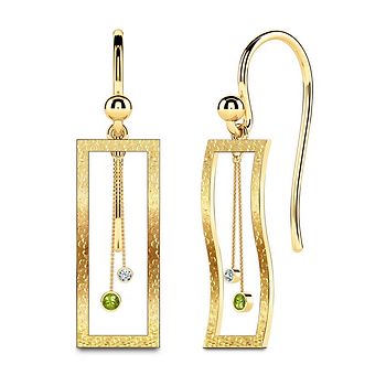 Double Pendulum Diamond Drop Earrings