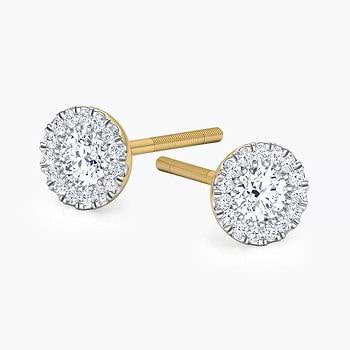 Halo Eternity Diamond Stud Earrings