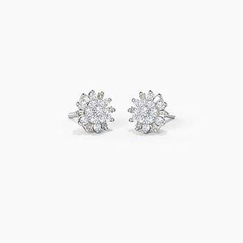 Jaze Cluster Diamond Stud Earrings