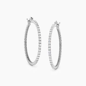 Thyra Diamond Hoop Earrings