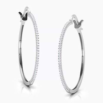 Kristine Diamond Hoop Earrings
