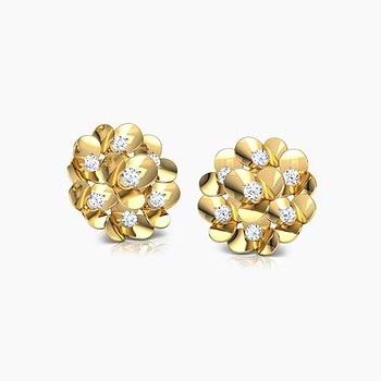 Bloom Floral Diamond Stud Earrings