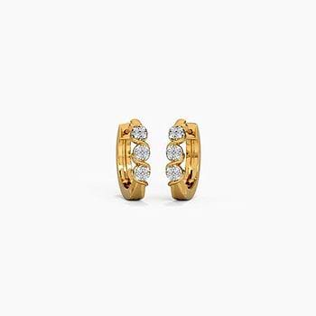 S' Cluster Diamond Hoop Earrings