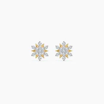 Adhira Cluster Diamond Stud Earrings