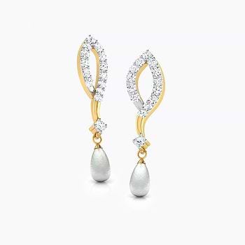 Petal & Pearl Drop Earrings