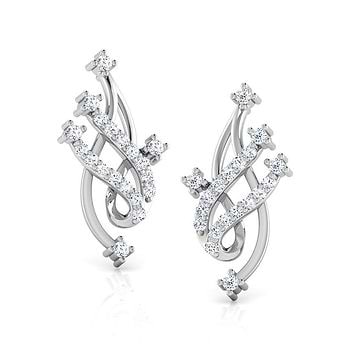 Laya Twirl Diamond Stud Earrings