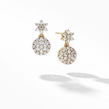 Celinda Cluster Diamond Drop Earrings