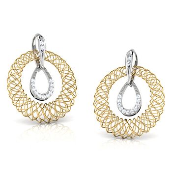 Agnes Trellis Diamond Drop Earrings
