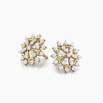 Aster Flora Diamond Stud Earrings