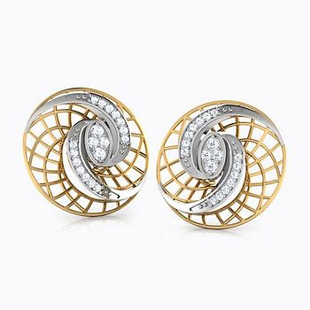 Abra Trellis Diamond Stud Earrings