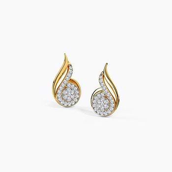 Carla Swirl Diamond Stud Earrings