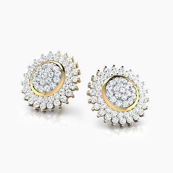 Clare Rounded Diamond Stud Earrings