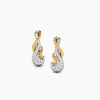 Entwined Diamond Stud Earrings