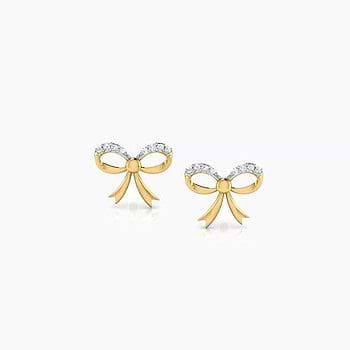 Jessy Bow Kids' Diamond Earrings For Kids