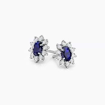 Royal Gemstone Stud Earrings