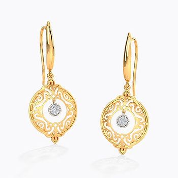 Evelyn Ornate Diamond Drop Earrings