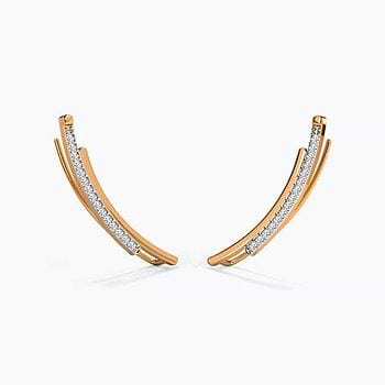 Curvy Flap Diamond Ear Cuffs