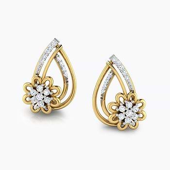 Decorative Diamond Stud Earrings