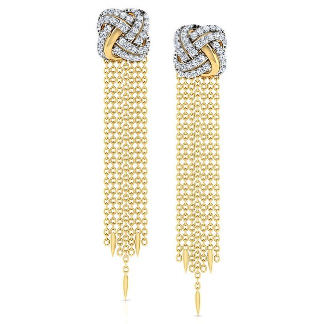 Tassel diamond earrings outlet