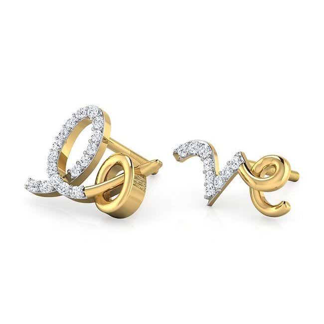 Mismatched shop initial earrings