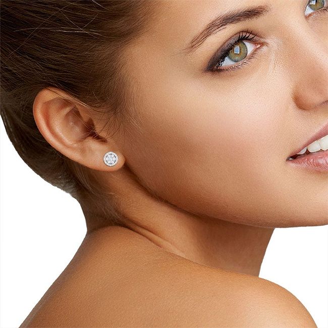 Seven stone diamond studs discount