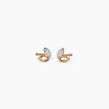 Waterleaf Diamond Stud Earrings