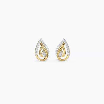 Trickel Diamond Stud Earrings