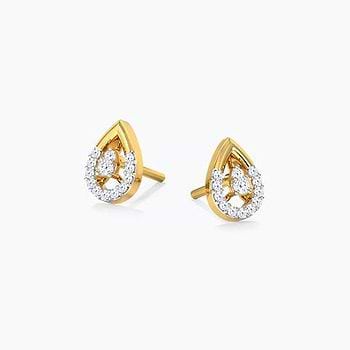 Drib Drop Diamond Stud Earrings