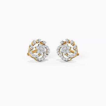 Charm Cluster Diamond Stud Earrings
