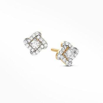 Charm Curves Diamond Stud Earrings