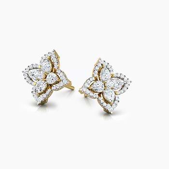Glimmer Diamond Stud Earrings