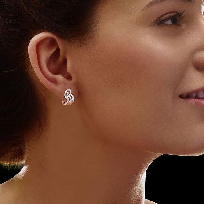 Diamond Infinity Hoop Earrings - Nuha Jewelers