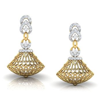 Creel Dome Diamond Jhumkas