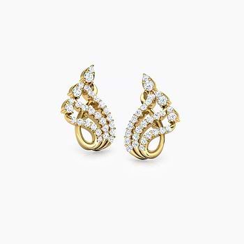 Swish Pear Diamond Stud Earrings