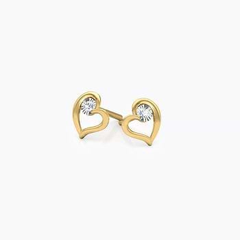 In Love Miracle Plate Diamond Stud Earrings
