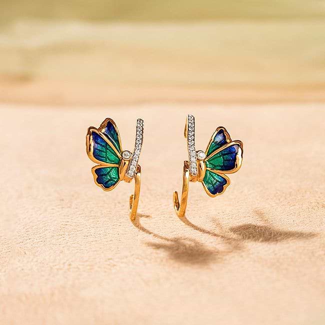 Tanishq butterfly sale earrings