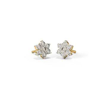 Bunch Miracle Plate Diamond Stud Earrings