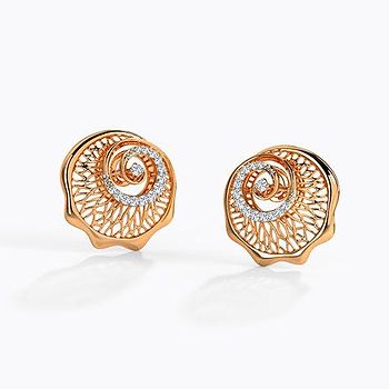 Oak Roots Diamond Stud Earrings