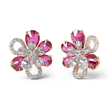 Inaya Bloom Gemstone Stud Earrings