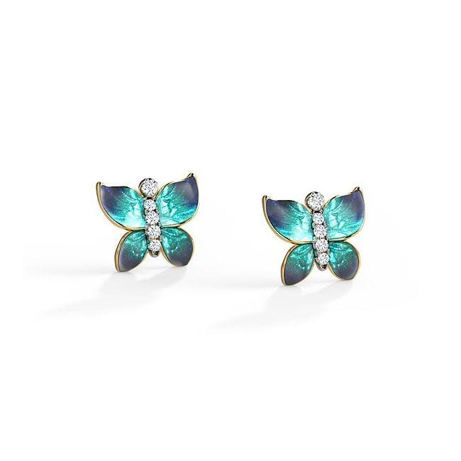 Shop Hover Butterfly Diamond Stud Earrings Online | CaratLane US