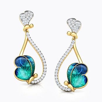 Opulent Butterfly Diamond Drop Earrings