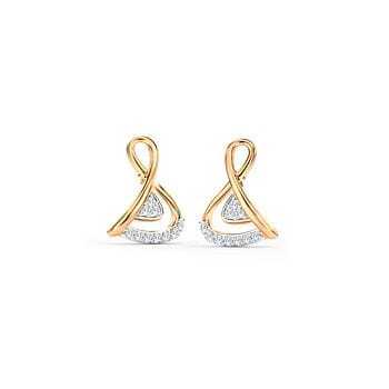 Simply Knot Diamond Stud Earrings