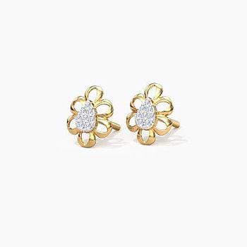 Petite Blossom Diamond Stud Earrings