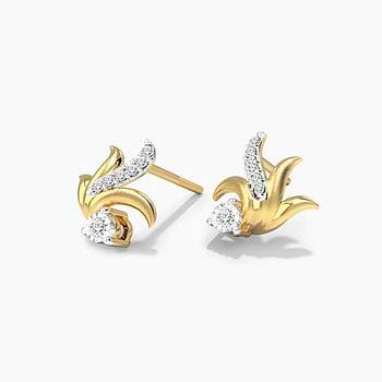 Sway Bloom Diamond Stud Earrings