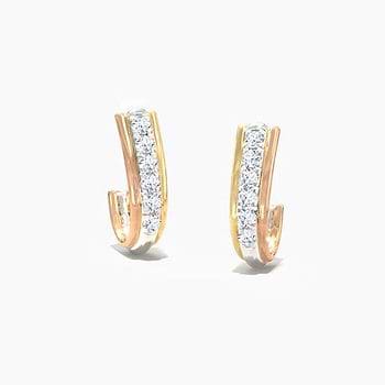Kimberly Linear Diamond Hoop Earrings