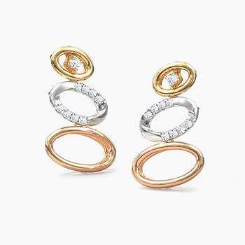 Audrey Oval Diamond Drop Earrings