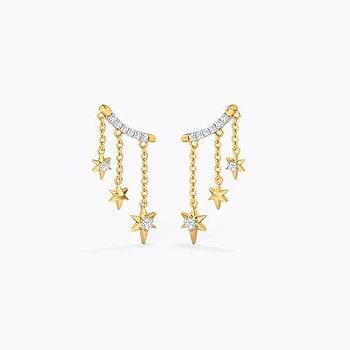 Starry Diamond Drop Earrings