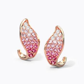 Calla Bloom Gemstone Hoop Earrings For Women